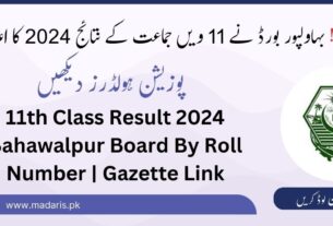 11th Class Result 2024 Bahawalpur Board by Roll Number | BISE BWP Position Holders and Gazette Link