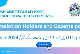 Abbottabad Board Result 2024 Class 11 and 12 by Roll, Gazette Link