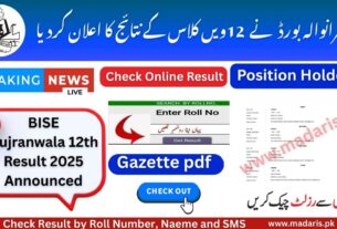 BISE GRW 12th Class Result 2025 by Roll Number and Gazette