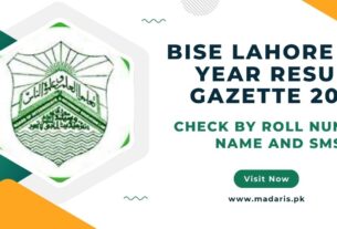 BISE Lahore 2nd Year Result Gazette 2024 by Roll Number