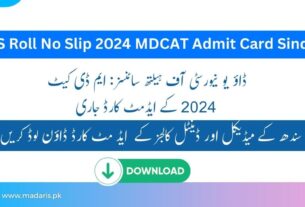 DUHS Roll No Slip 2024 MDCAT Admit Card Sindh Download