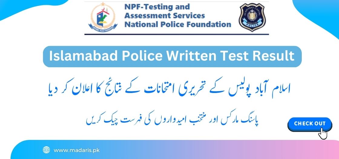 Islamabad Police Result 2024 Check via npftas.pk