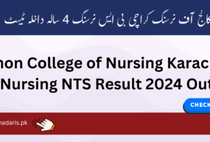 Memon College of Nursing Karachi BS Nursing NTS Result 2024