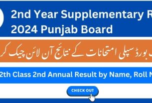 2nd Year Supplementary Result 2024 Punjab Board