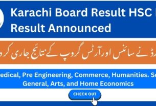 HSC Part 1 Result Karachi Board Science Arts Group