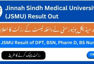 JSMU Result DPT, BSN, Pharm D, BS Nursing