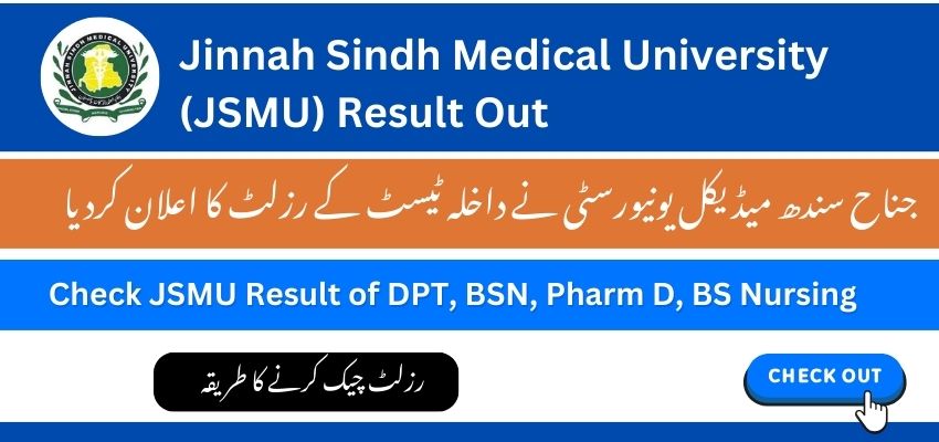 JSMU Result DPT, BSN, Pharm D, BS Nursing