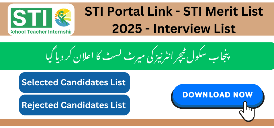 STI Portal Link - STI Merit List 2025 - Interview List