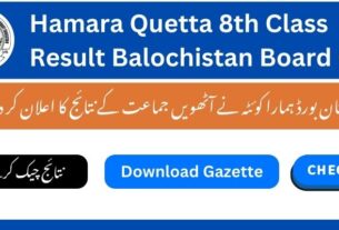 Hamara Quetta 8th Class Result Balochistan Board