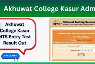 Akhuwat College Kasur Admission 2025 NTS Test Result