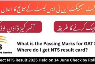GAT Subject NTS Result 2025 Held on 14 June Check by Roll Number