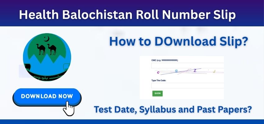 Health Balochistan Roll Number Slip 2025 Download