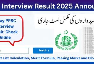 PPSC Interview Result 2025