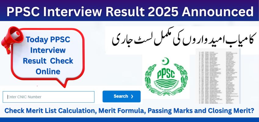 PPSC Interview Result 2025