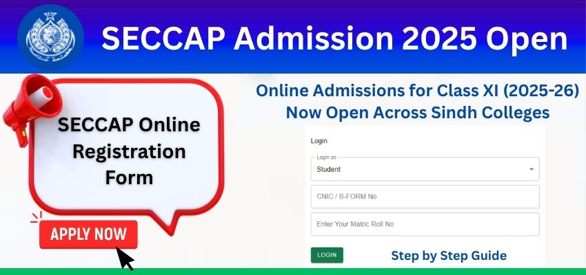 SECCAP Form 2025 Online Registration seccap.dgcs.gos.pk