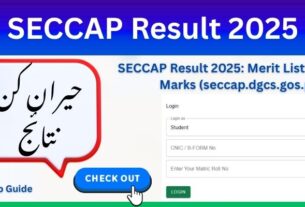 SECCAP Result 2025: Merit List & Cut-Off Marks (seccap.dgcs.gos.pk)