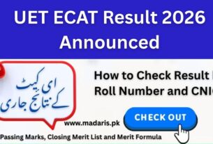 UET ECAT Result 2026 Announced: Check by Roll Number