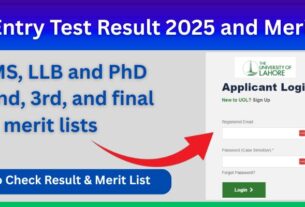 UOL Entry Test Result 2025 and Merit List Announced