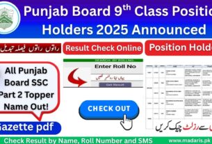 10th Class Position Holders 2025 Punjab Board