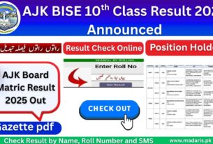 AJK BISE Mirpur Board 10th Class Result 2025