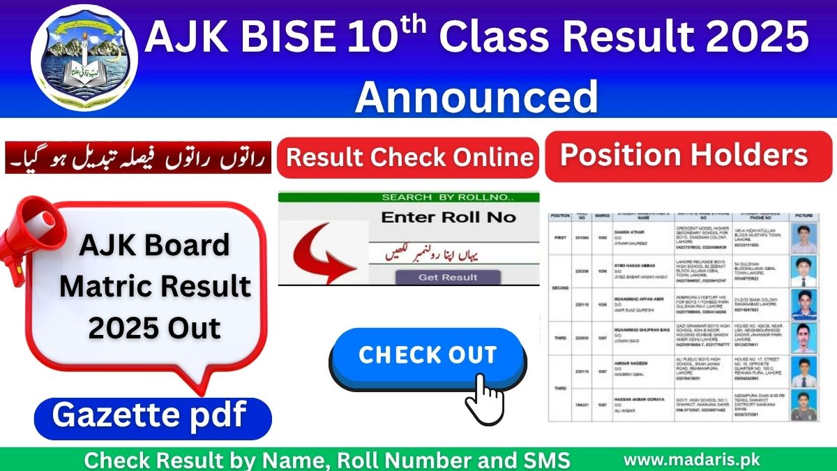 AJK BISE Mirpur Board 10th Class Result 2025