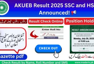 AKUEB Result 2025 SSC and HSSC Announced