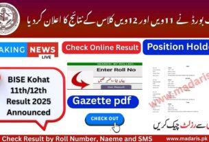 BISE Kohat 11th and 11th Class Result 2025 Announced
