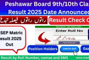 BISEP peshawar board Result 2025 Class 10th and 9th