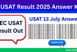 HEC USAT Result 2025 USAT 13 July Answer Keys Announced