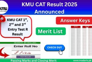 KMU CAT Result 2025 Answer Keys