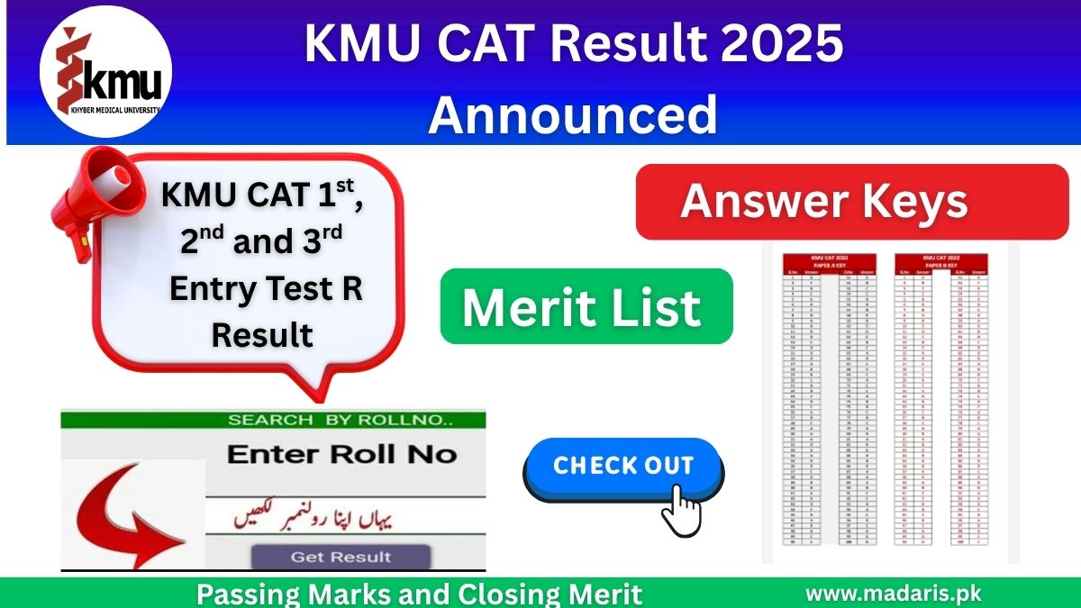 KMU CAT Result 2025 Answer Keys