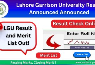 LGU Result 2025 Lahore Garrison University