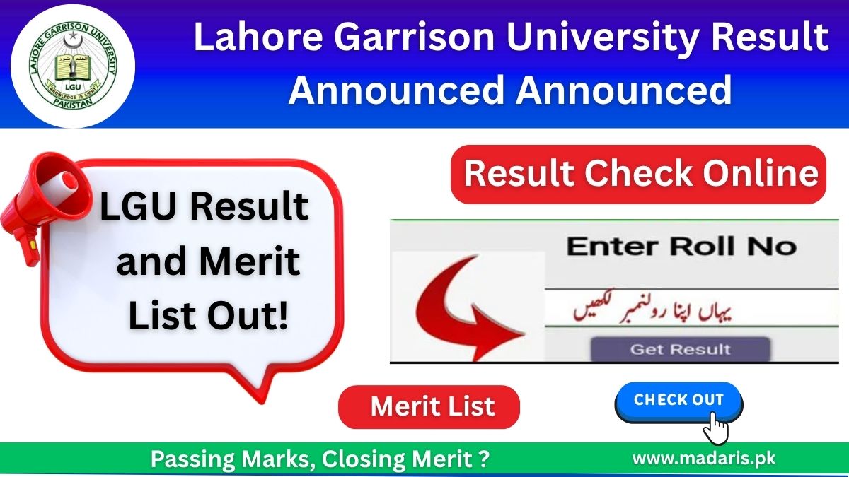 LGU Result 2025 Lahore Garrison University