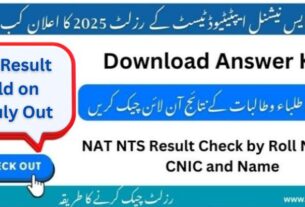 NAT NTS Result 2025 Held on 12 July Check by Roll Number