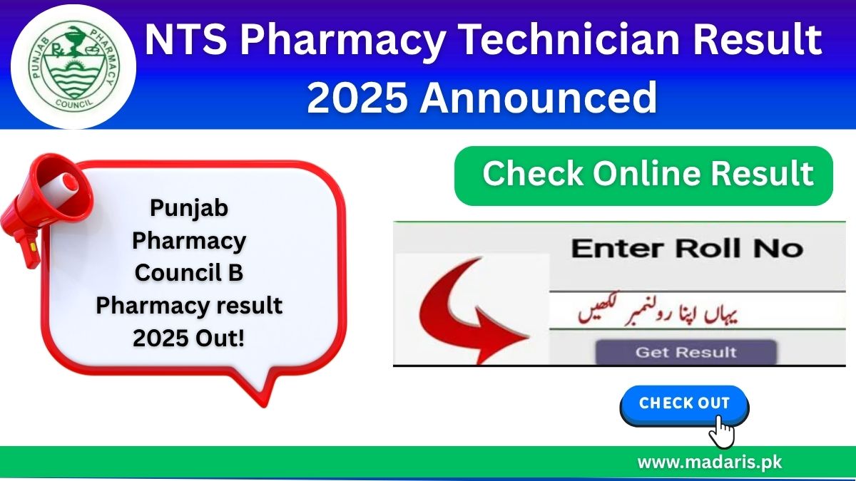 NTS Pharmacy Technician Result 2025
