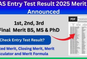 PIEAS Entry Test Result 2025 Announced: Check BS, MS, PhD Merit Lists @ www.pieas.edu.pk