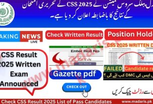 CSS Result 2025 List of Pass Candidates