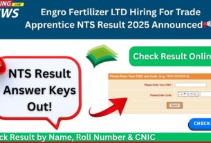 Engro Fertilizer LTD Trade Apprentices NTS Result 2025 Out! 📢