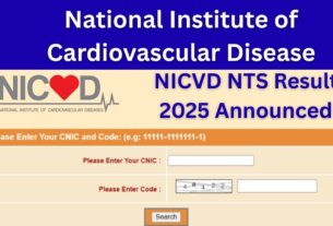 National Institute of Cardiovascular Disease (NICVD) NTS Result 2025