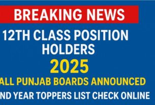 12th Class Position Holders 2025 All Punjab Board