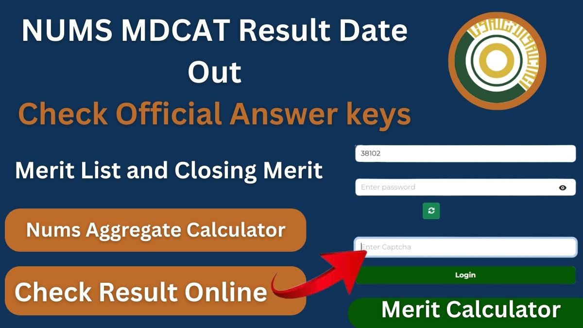 NUMS MDCAT Result 2025 Answer Keys held on 28 September