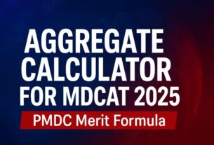Aggregate Calculator for MDCAT 2025 | PMDC Merit Formula