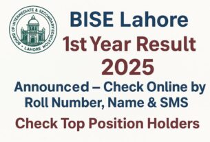 BISE Lahore 1st Year Result 2025 – Check Online by Roll Number, Name & SMS