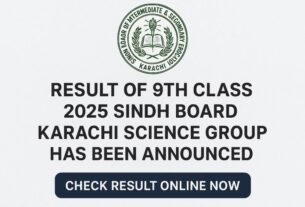BSEK SSC Part 1 Result 2025 Sindh Board Karachi Science Group