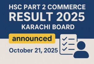 HSC Part 2 Commerce Result 2025 Karachi Board Announced