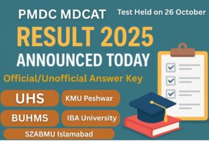 MDCAT Result 2025 Answer Key Held on 26 October