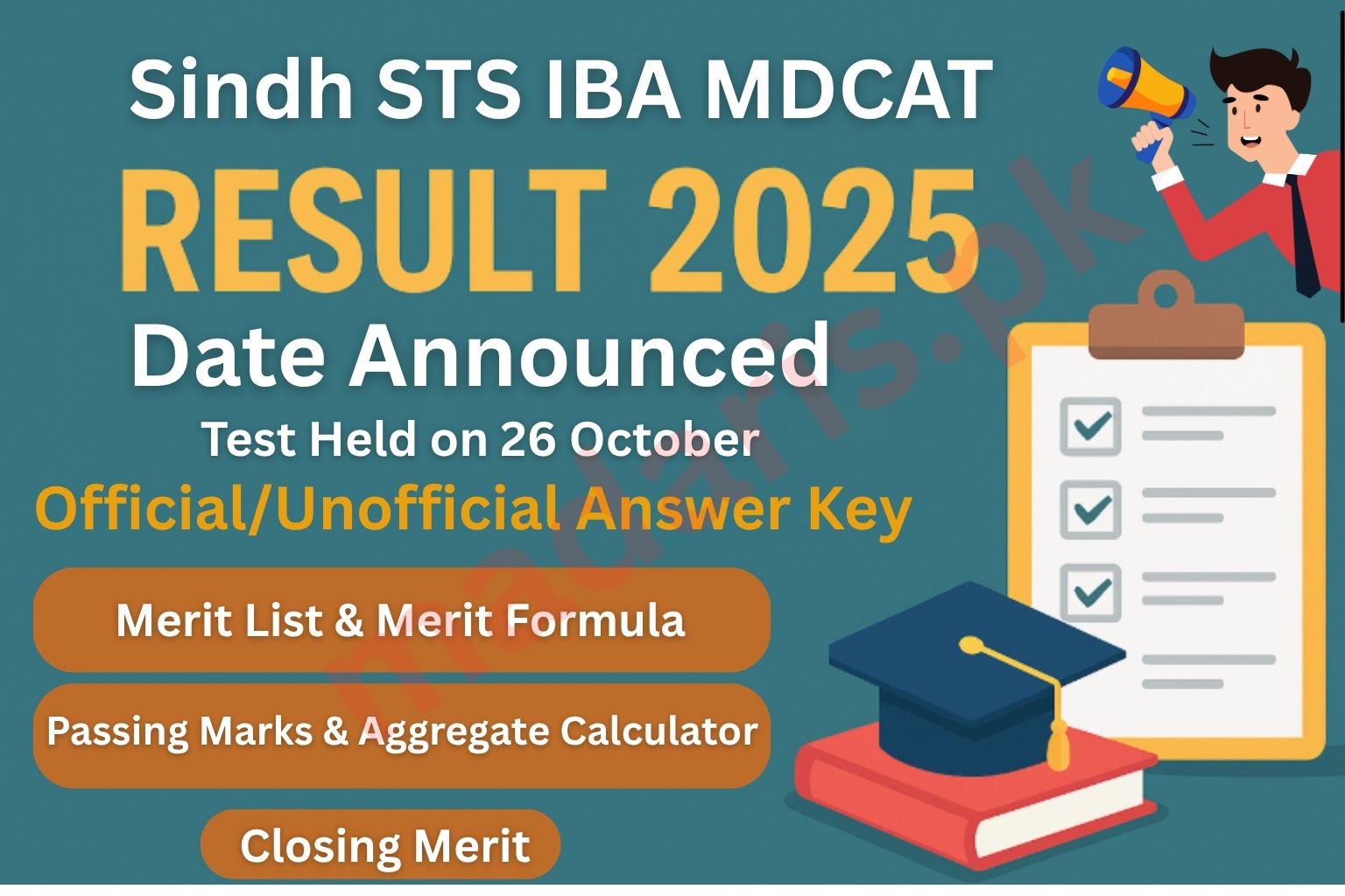 STS IBA MDCAT Result 2025 Answer Keys Sindh
