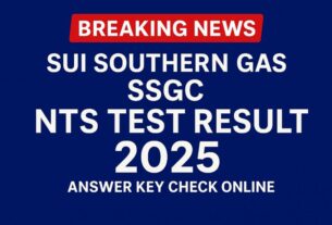 SUI SOUTHERN GAS SSGC NTS Test Result 2025 Answer Key