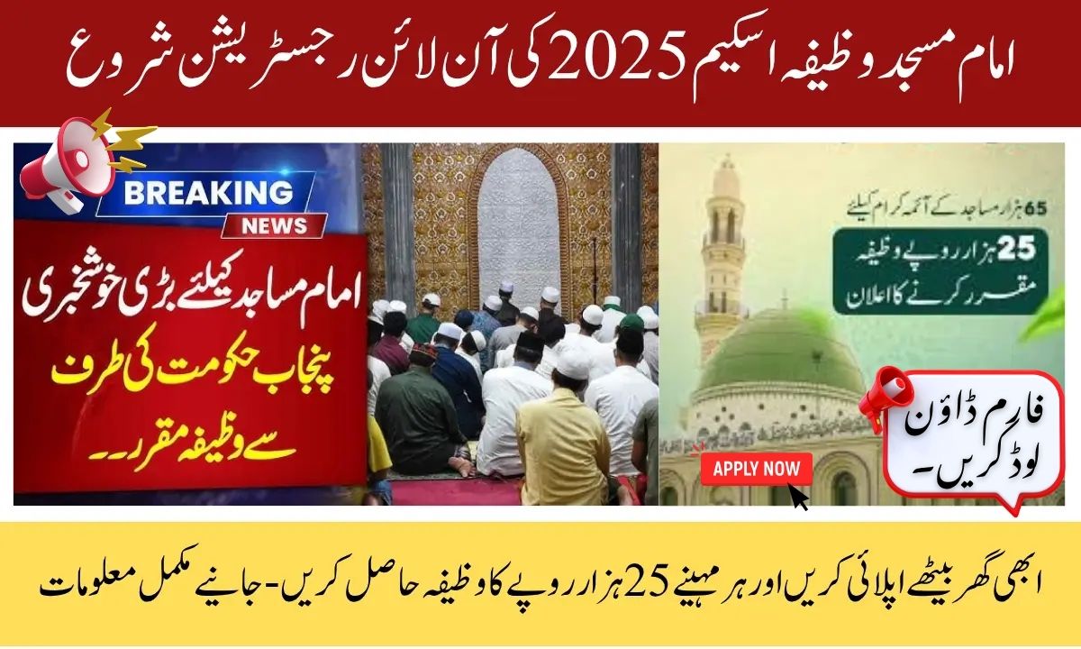 امام مسجد کو25 ہزار کیسے ملیں گے؟ - اپلائی کا مکمل طریقہ کار
