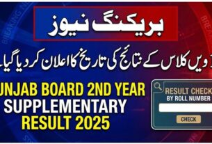 2nd Year Supplementary Result 2025 Punjab Board Date